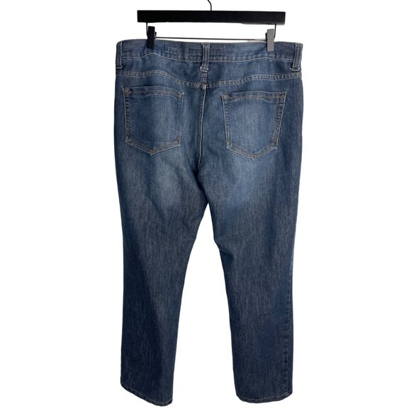 Paper Denim and Cloth Jeans Mens Slim Straight Size 36 32 Dark Blue Casual Pants - Picture 8 of 11